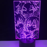 Natsu Dragneel and Erza Scarlet Touch Sensor Nightlight for Kids Bedroom Decor Desk 3d Lamp LED Night Light Anime Fairy Tail