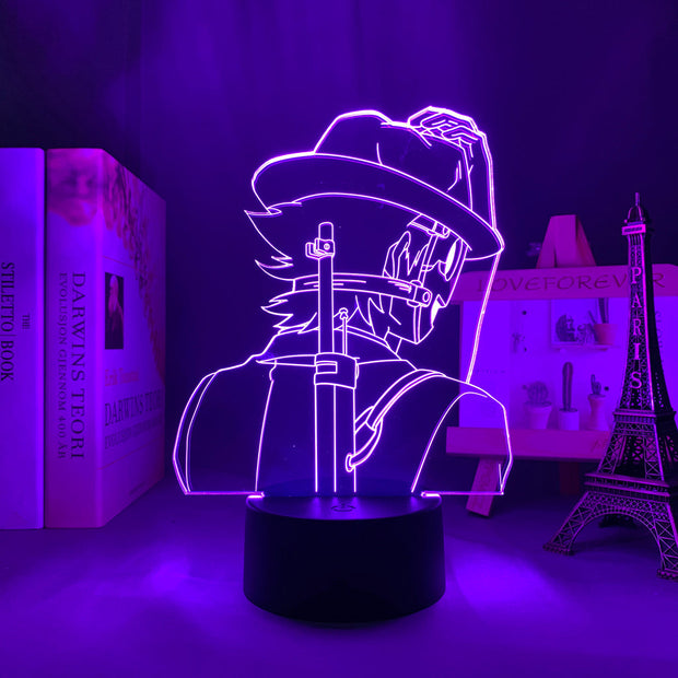 3D LED Lamp Anime Figure High Rise Invasion Sniper Mask Mask Bedroom Desk Decoration Small Night Light for Children's Festival Birthday Gifts Neon Lights With Remote