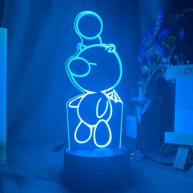 Game Final Fantasy Moogle Figure Led Night Light Lamp for Kids Bedroom Decor Color Changing Nightlight Cool Child Christmas Gift