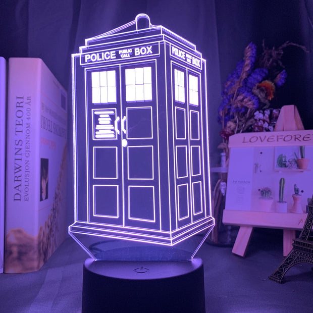 Doctor Who Call Box 3d Optical Led Night Light Lamp for Kids Bedroom Decoration Police Box Gift for Child Room Bedside Lamp