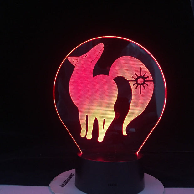 BAN FOX GREED 3d LED ANIME LAMP (THE SEVEN DEADLY SINS) Manga Gift Anime 3d Lamp Night Light Lamp Otaku Gift Fast Dropshipping