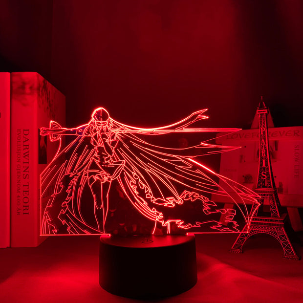 Acrylic Led Night Light Lamp Anime Akame Ga Kill for Bedroom Deco Light Manga Birthday Gift Akame Ga Kill Anime 3d Light Esdeath