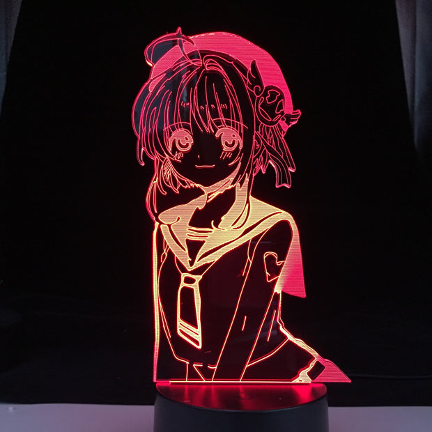 Zero Two Winking Anime Lamp Darling in the Franxx Cool Gaming Room Desktop Setup Light Computer Desk Decoration Backlight