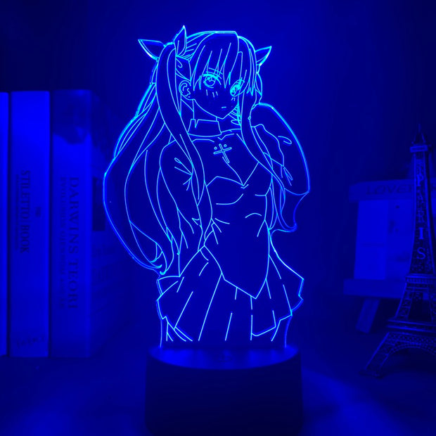 3d Lamp Anime Fate Stay Night Rin Tohsaka Night Light for Kids Room Decor Birthday Gift Manga Fate Stay Night Lamp Rin Tohsaka