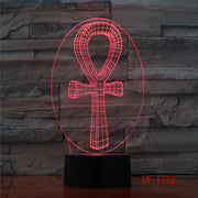Creative Cross 3D Colorful USB Come Children Eye Creative Lamp Gift Table Lamp Children Gifts 1152