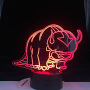 Avatar The Last Airbender Nightlight The Legend of Aang Appa Figure Acrylic 3d Lamp Table Night Light for Kids Child Room Decor