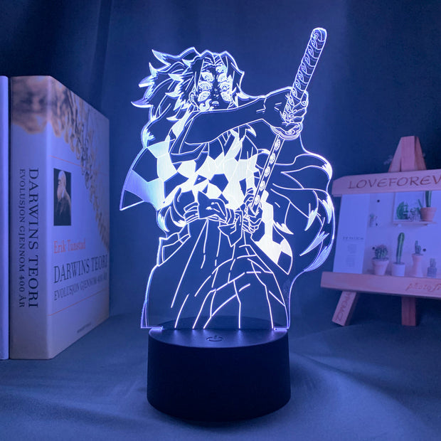 Kimetsu No Yaiba Kokushibou Anime Figure LED Lamp Home Bedroom Desk Decoration Small Night Light Children's Festival Birthday gifts