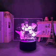 3D LED Lamp Anime FigureNANA Black Stone Bedroom Desk Decoration Small Night Light for Children's Festival Birthday Gifts Neon Lights With Remote