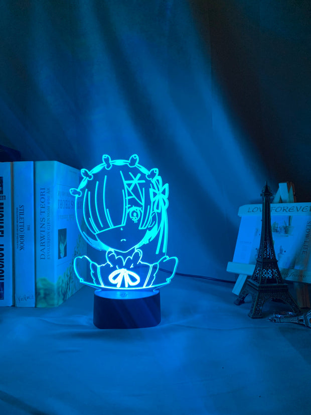 Anime Rem Re Zero Figure Night Light Led Touch Sensor Color Changing Baby Nightlight for Bedroom Decor Desk 3d Lamp Manga Gift