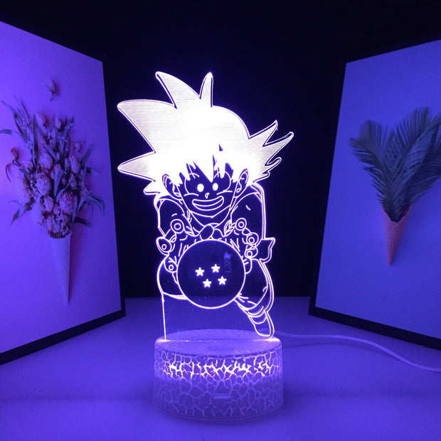 Acrylic 3D LED Lamp Anime Figure Neon Lights Atmosphere Lamp for Child USB Link Charging Color Change With Remote Control