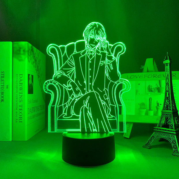 3D LED Lamp Anime Figure Manga Moriarty The Patriot William James Moriarty Bedroom Desk Decoration Small Night Light for Children's Festival Birthday Gifts Neon Lights With Remote