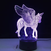 Unicorn Shaped Table Desk Lamp Xmas Home Decoration Lovely Gifts For Kids Love 3W Remote Or Touch Control 3D LED Night Light