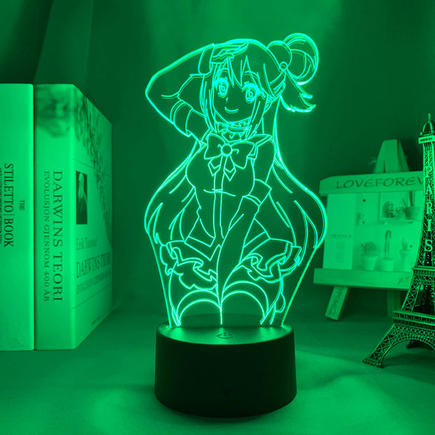 Anime Led Light KonoSuba Aqua for Kids Bedroom Decor Night Light Brithday Gift Manga KonoSuba Room Desk 3d Lamp Acrylic