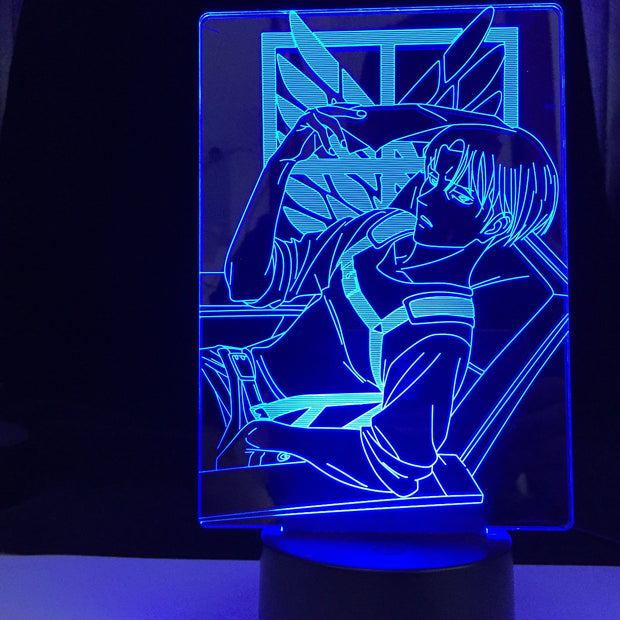 Levi Ackerman Anime Attack on Titan for Home Room Decor Light Child Gift Captain Levi Ackerman 3d LED Night Light Drop shipping