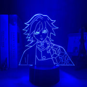 Kimetsu No Yaiba Giyu Tomioka  Anime Figure LED Lamp Home Bedroom Desk Decoration Small Night Light for Kids 7 Colors 3D Light