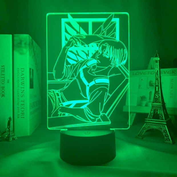 Acrylic 3d Lamp Levi Ackerman Anime Attack on Titan for Home Room Decor Light Child Gift Captain Levi Ackerman LED Night Light