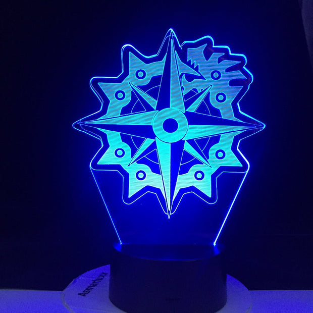 3D Night Light The Seven Deadly Sins Dragon's Sin of Wrath Home Bedroom Table Decoration for Children's Festival Birthday Gifts 7 Color Changes LED Lamp