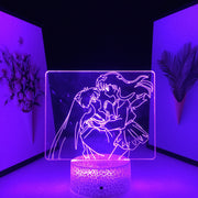 Anime Figure Inuyasha Kagome Desk Lamp Small Night Lamp Room Warm Decoration Multiple Color Changes With Remote Control