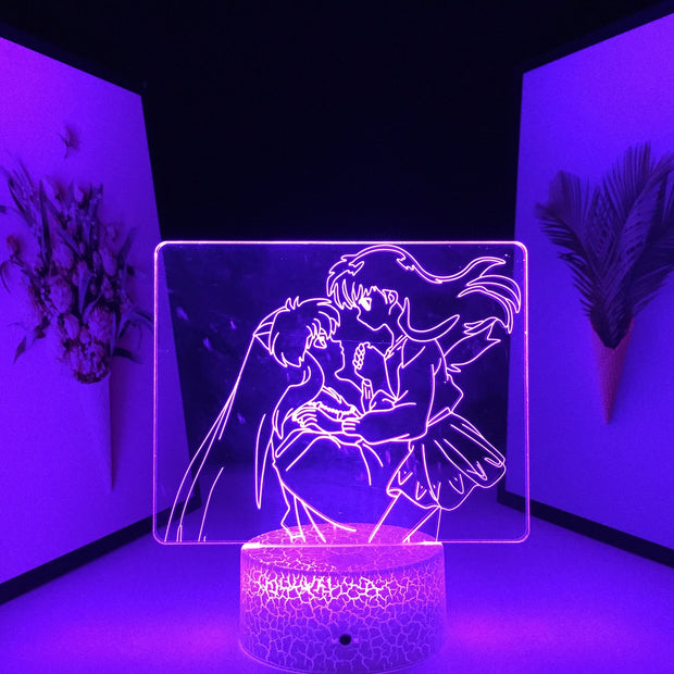 Anime Figure Inuyasha Kagome Desk Lamp Small Night Lamp Room Warm Decoration Multiple Color Changes With Remote Control
