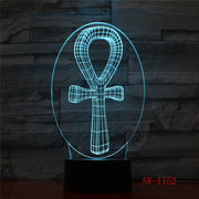 Creative Cross 3D Colorful USB Come Children Eye Creative Lamp Gift Table Lamp Children Gifts 1152