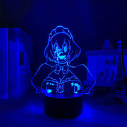 3D LED Lamp Anime Figure High Rise Invasion The Maid Mask Bedroom Desk Decoration Small Night Light for Children's Festival Birthday Gifts