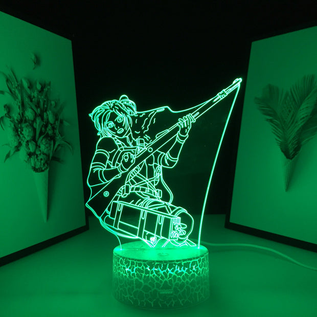 Anime Attack on Titan Annie Leonhart Manga Lamp Multi Color Conversion With Remote Control Compact And Convenient Neon Lamp
