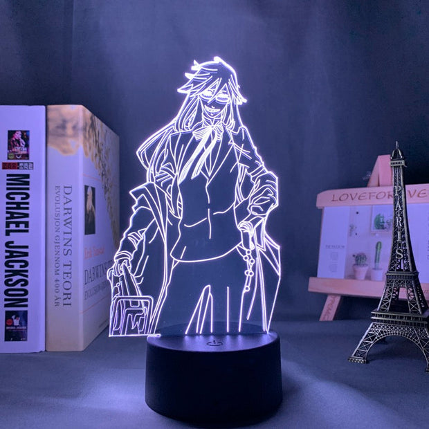 Black Butler Grell Sutcliff Led Night Light for Bedroom Decor Gift Nightlight Anime Table 3d Lamp Grell Sutcliff Black Butler