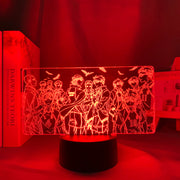 Haikyuu Karasuno Team Led Night Light Lamp for Bedroom Decor Nightlight Kids Child Birthday Gift Haikyu Karasuno Group 3d Lamp