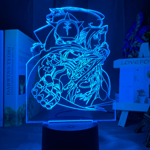 Manga Fullmetal Alchemist Edward Elric Figure Night Light Led Color Changing Kids Bedroom Decorative Nightlight Usb Desk 3d Lamp