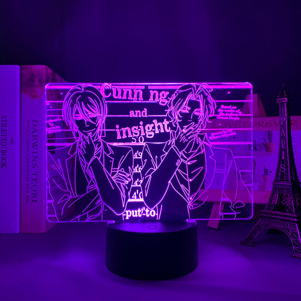 3D LED Lamp Anime Figure Manga Moriarty The Patriot Led Bedroom Desk Decoration Small Night Light for Children's Festival Birthday Gifts