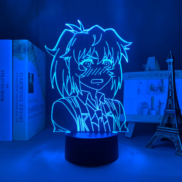 High Rise Invasion Nise Mayuko 3D LED Lamp Anime Figure Bedroom Desk Decoration Small Night Light for Children's Festival Birthday Gifts Neon Lights With Remote