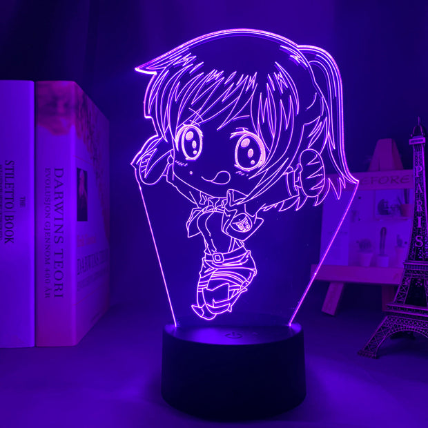 Anime Attack on Titan 3d Lamp Sasha Braus Chibi Light for Bedroom Decor Kids Gift Attack on Titan LED Night Light Sasha Braus