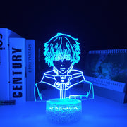 3D LED Anime Figures Tokyo Ghoul Ken Kaneki Night Light Touch Sensor Colorful Home Bedroom Table Decoration for Children's Festival Birthday Gifts Acrylic 7 Color Changes