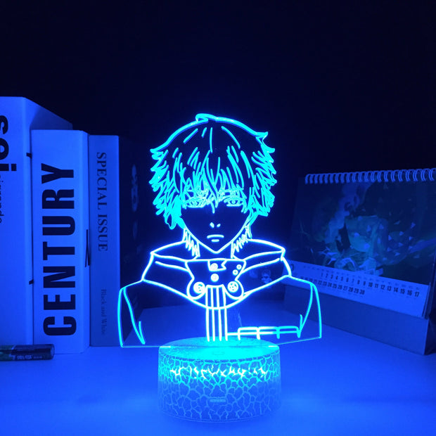 3D LED Anime Figures Tokyo Ghoul Ken Kaneki Night Light Touch Sensor Colorful Home Bedroom Table Decoration for Children's Festival Birthday Gifts Acrylic 7 Color Changes