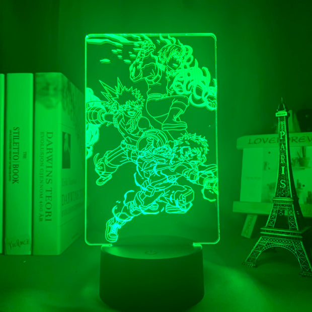Anime Led Night Light My Hero Academia Izuku for Bedroom Decor Birthday Gift Manga My Hero Academia Shoto 3d Light Bakugo