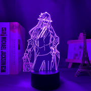 Black Butler Grell Sutcliff Led Night Light for Bedroom Decor Gift Nightlight Anime Table 3d Lamp Grell Sutcliff Black Butler