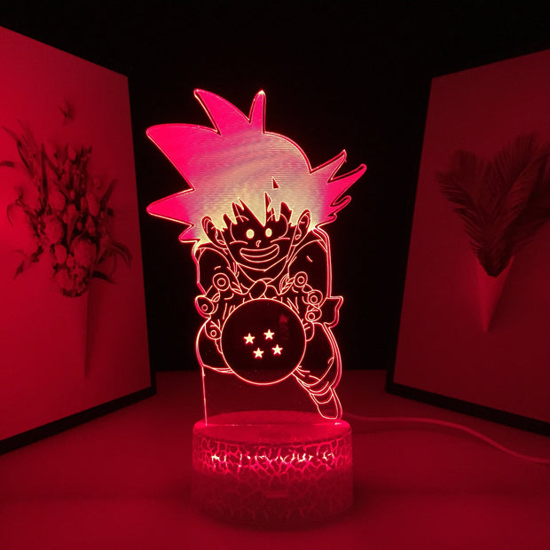 Acrylic 3D LED Lamp Anime Figure Neon Lights Atmosphere Lamp for Child USB Link Charging Color Change With Remote Control