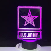 The U.S. Army Novel 3D LED Lamp Battery Operated Colorful with Remote Visual Light Effect Led Night Light Lamp Decorative 3243