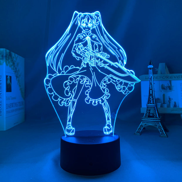 3D LED Lamp Anime Figure Bedroom Desk Decoration Small Night Light for Children's Festival Birthday Gifts Akame Ga Kill Mine