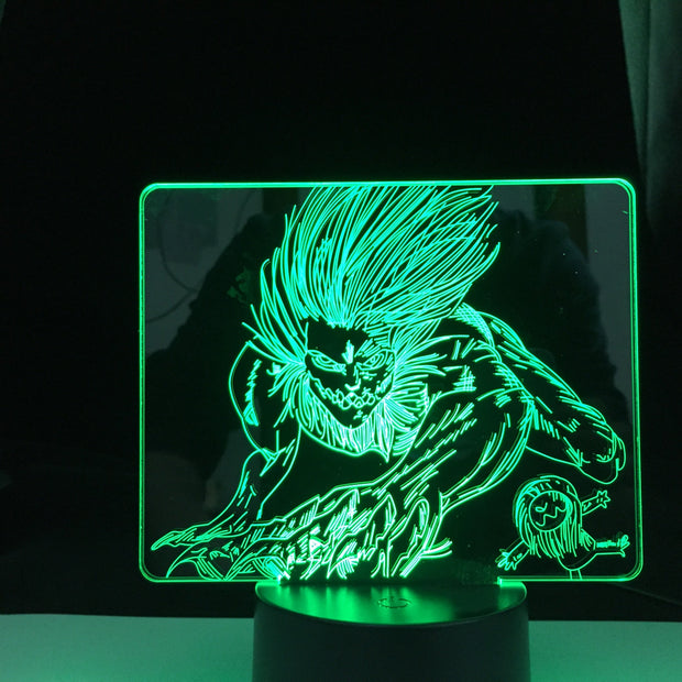 Attack on Titan The Jaw Titan for Bedroom Decor Light Kids Birthday Gift Manga Anime 3d Led Light Night Lamp Dropshipping Best