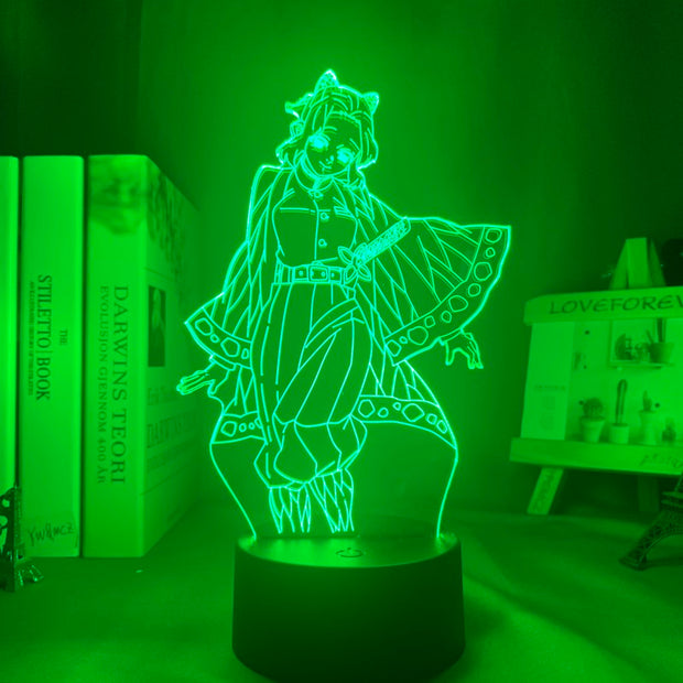 Anime Figure 3D Night Lamp Kimetsu No Yaiba Shinobu Kocho Home Decor Children's Festival Birthday gifts USB link Charging