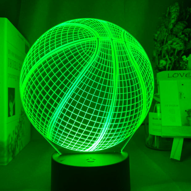 3d Illusion Night Lamp Basketball Ball Hologram Acrylic Nightlight for Room Decor Unique Gift for Student Bedroom Night Light