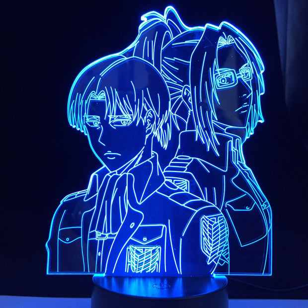 Levi Ackerman Acrylic 3d Lamp Hange Zoe For Home Room Decor Light Child Gift Hange Zoe LED Night Light Anime Attack On Titan