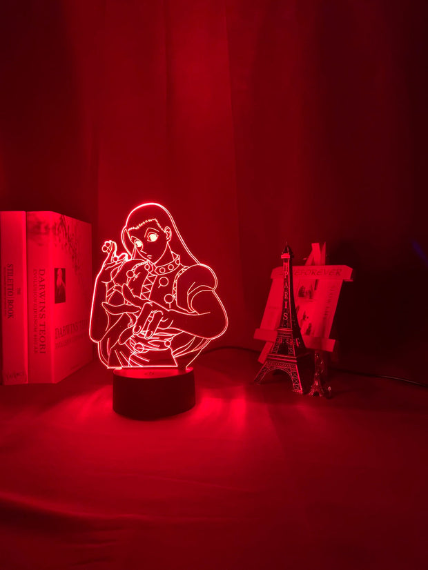 Acrylic Led Night Light Anime Hunter X Hunter Bedroom Decor Light for Kid Child Birthday Gift HXH Illumi Zoldyck Figure 3d Lamp