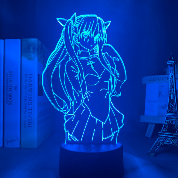 3d Lamp Anime Fate Stay Night Rin Tohsaka Night Light for Kids Room Decor Birthday Gift Manga Fate Stay Night Lamp Rin Tohsaka