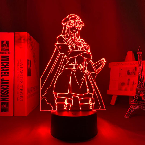 Anime 3d Lamp Akame Ga Kill Esdeath LED Night Light for Room Decor Nightlight Birthday Gift Manga Akame Ga Kill Neon Light