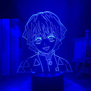 Kimetsu No Yaiba Zenitsu Agatsuma LED Small Night Light Multiple Color Changes With Remote Control Home Bedroom Desk Decoration 3D Lamp