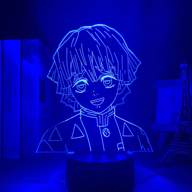 Kimetsu No Yaiba Zenitsu Agatsuma LED Small Night Light Multiple Color Changes With Remote Control Home Bedroom Desk Decoration 3D Lamp