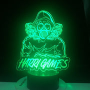 Harris Games Figure Maskguy 3D Nightlight Kids Child Girls Bedroom Decor Light Gift 3d Lamp 16 Colors Remote Control Dropship