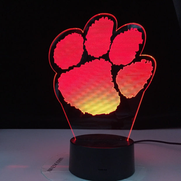 3D LED Lamp Illusion Touch Polar Bear Paw Night Light Auto For Home Bedroom Sleeping Decoration USB Atmosphere Christmas Gifts